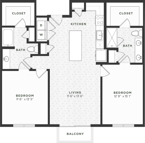 Two Bedroom Floorplan